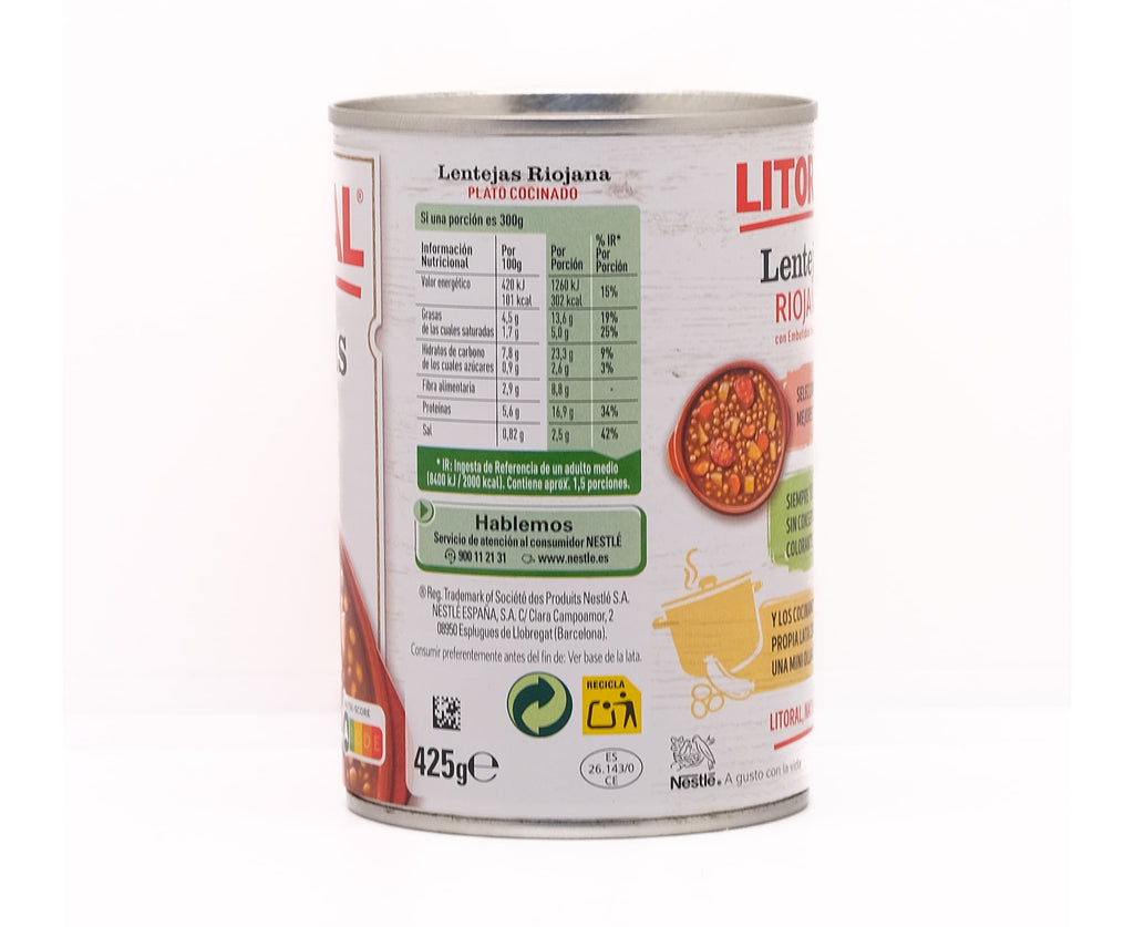 LITORAL LENTEJAS RIOJANA 425G -Spanish Online Grocery in Dubai