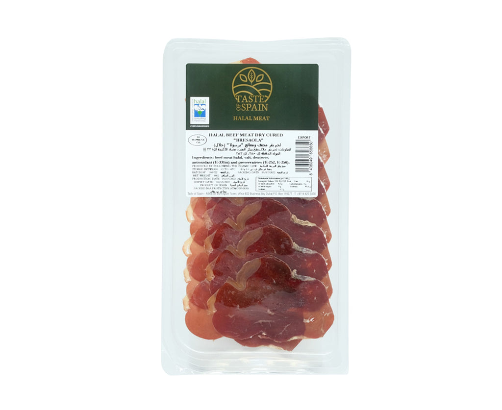 TAYBAITE HALAL BEEF MEAT DRIED CURED CECINA type"BRESAOLA" 80G -Spanish Online Grocery in Dubai
