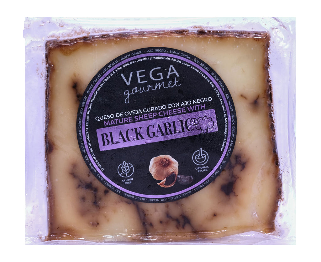 VEGAMANCHA CHEESE AGED WITH BLACK GARLIC 150G -Spanish Online Grocery in Dubai